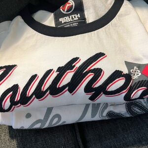 South Pole White Graphic Ringer Tee and regular t-shirt VINTAGE XL BUNDLE